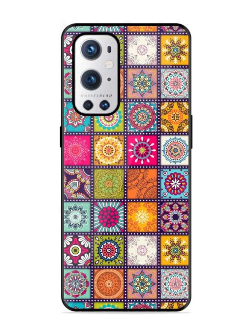 Seamless Pattern Vintage Glossy Metal Phone Cover for Oneplus 9 Pro (5G) Zapvi