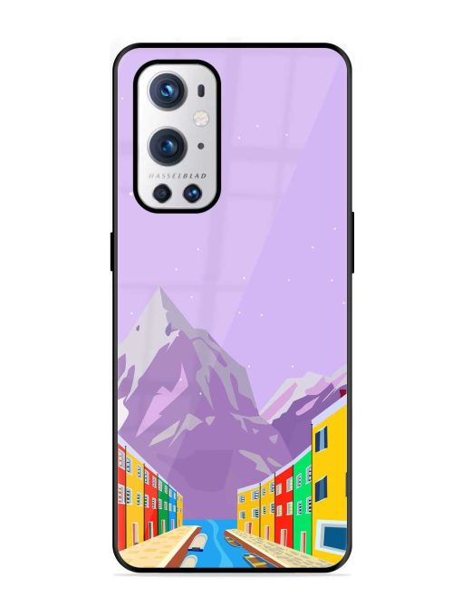 Venice City Illustration Glossy Metal Phone Cover for Oneplus 9 Pro (5G) Zapvi