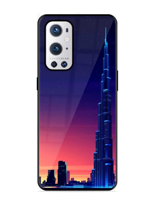 Burj Khalifa Abstract Glossy Metal Phone Cover for Oneplus 9 Pro (5G) Zapvi