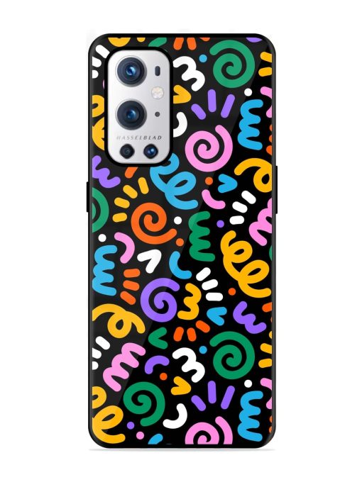 Colorful Seamless Vector Glossy Metal Phone Cover for Oneplus 9 Pro (5G) Zapvi