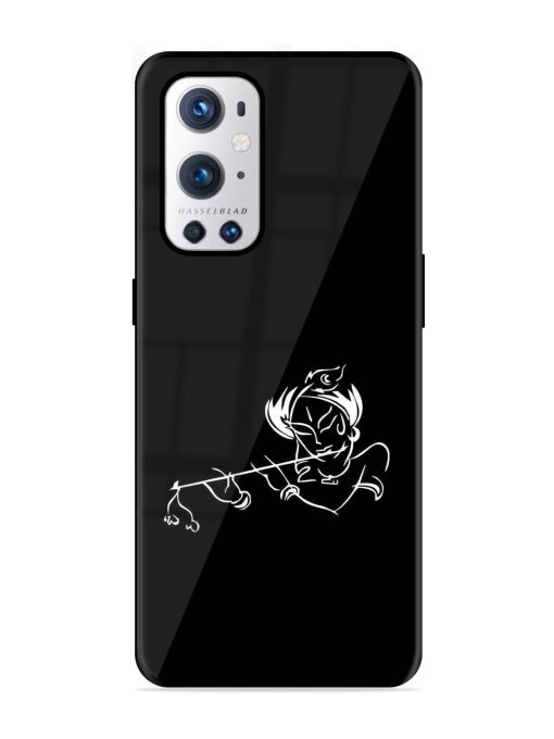 Krishna Flute Glossy Metal Phone Cover for Oneplus 9 Pro (5G) Zapvi