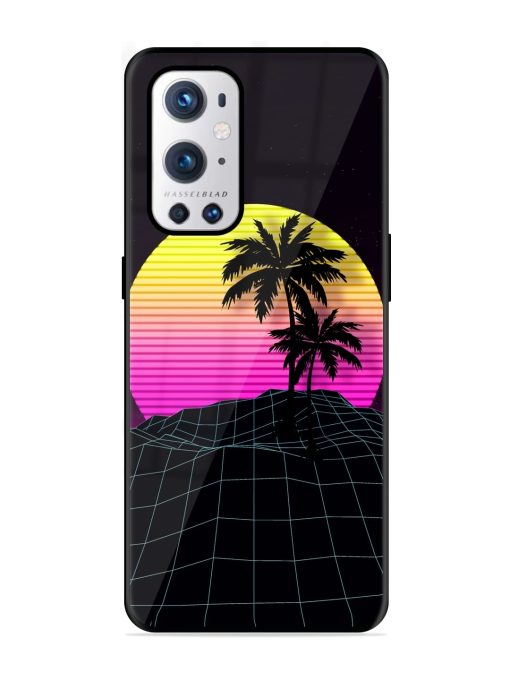 Coconut Vector Glossy Metal Phone Cover for Oneplus 9 Pro (5G) Zapvi