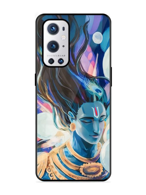 Bhagwan Sri Krishna Glossy Metal Phone Cover for Oneplus 9 Pro (5G) Zapvi