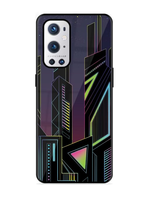 Neon Dreamscape Glossy Metal Phone Cover for Oneplus 9 Pro (5G) Zapvi