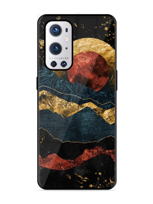 Gold Painting View Glossy Metal Phone Cover for Oneplus 9 Pro (5G) Zapvi