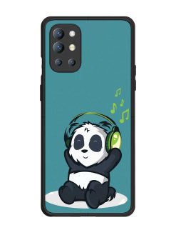 Music Panda Glossy Metal Phone Cover for Oneplus 9R (5G)