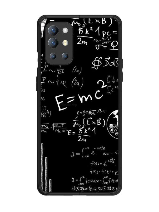 E=Mc2 Mass?Energy Equivalence Glossy Metal Phone Cover for Oneplus 9R (5G) Zapvi