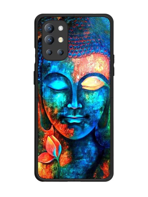 Buddha Painting Glossy Metal Phone Cover for Oneplus 9R (5G) Zapvi