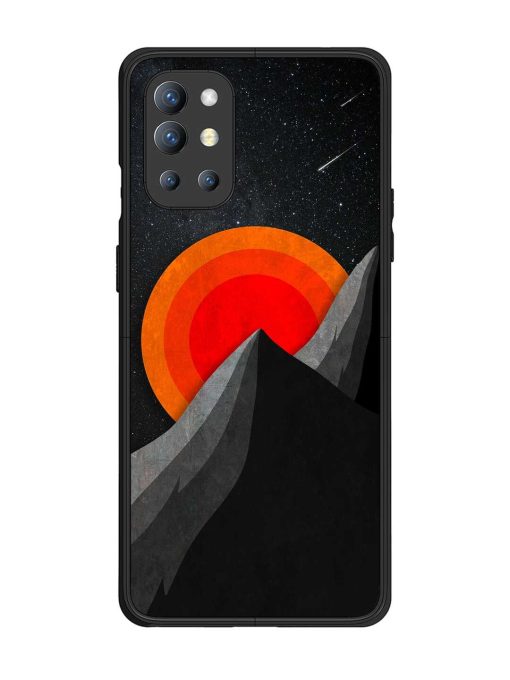 Black Mountain Glossy Metal Phone Cover for Oneplus 9R (5G) Zapvi