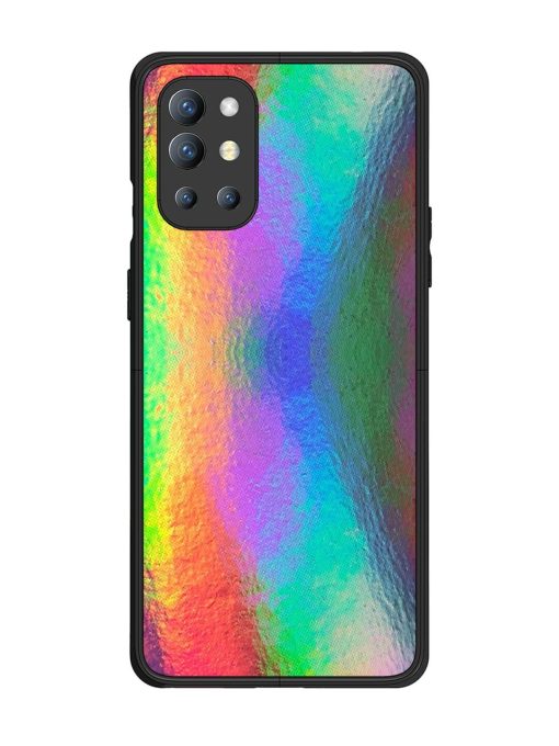 Colorful Holographic Background Glossy Metal TPU Phone Cover for Oneplus 9R (5G)