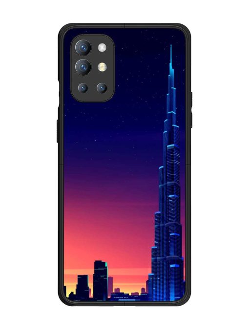 Burj Khalifa Abstract Glossy Metal Phone Cover for Oneplus 9R (5G) Zapvi