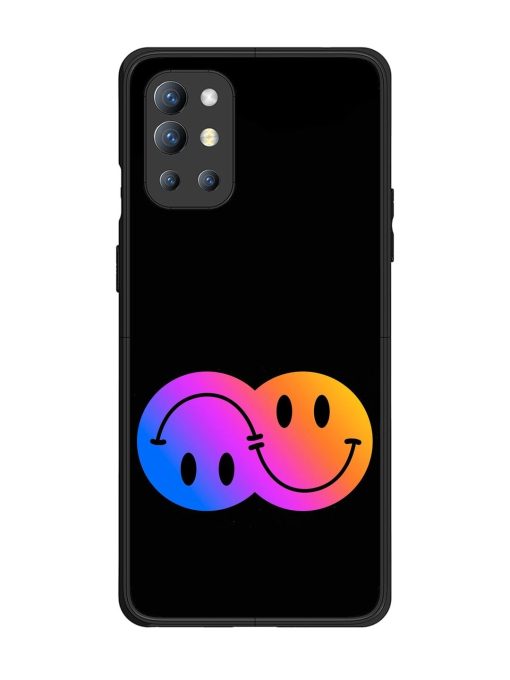 Gradient Smile Art Glossy Metal TPU Phone Cover for Oneplus 9R (5G) Zapvi