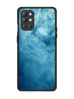 Blue Smoke Art Glossy Metal Phone Cover for Oneplus 9R (5G)