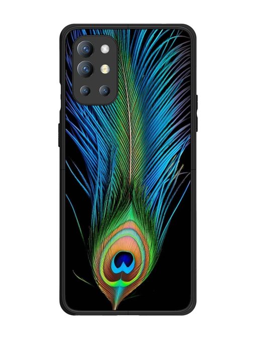 Peacock Feather Glossy Metal TPU Phone Cover for Oneplus 9R (5G) Zapvi