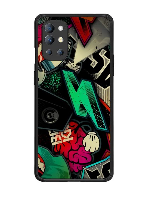 Graffiti Art Glossy Metal Phone Cover for Oneplus 9R (5G) Zapvi