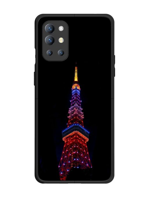 Eiffel Tower Night View Glossy Metal Phone Cover for Oneplus 9R (5G) Zapvi