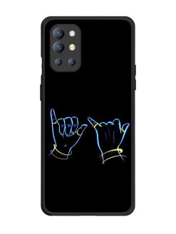 Symbolic Krishna Flute Glossy Metal Phone Cover for Oneplus 9R (5G)