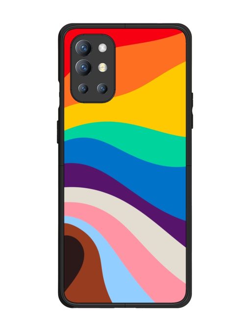 Minimal Pride Art Glossy Metal Phone Cover for Oneplus 9R (5G) Zapvi