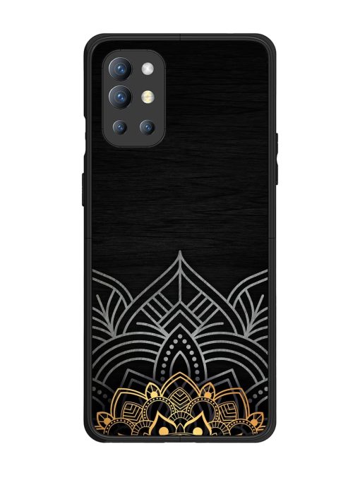 Decorative Golden Pattern Glossy Metal Phone Cover for Oneplus 9R (5G) Zapvi