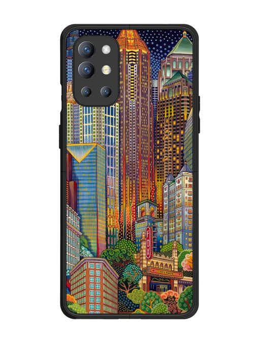 Cityscapes Art Glossy Metal Phone Cover for Oneplus 9R (5G) Zapvi