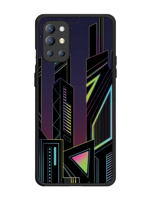 Neon Dreamscape Glossy Metal Phone Cover for Oneplus 9R (5G) Zapvi