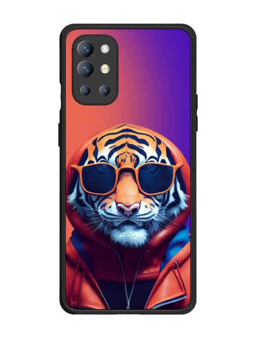 Tiger Animation Glossy Metal Phone Cover for Oneplus 9R (5G) Zapvi