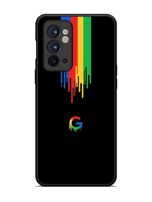 Google Logo Glossy Metal Phone Cover for Oneplus 9RT (5G) Zapvi