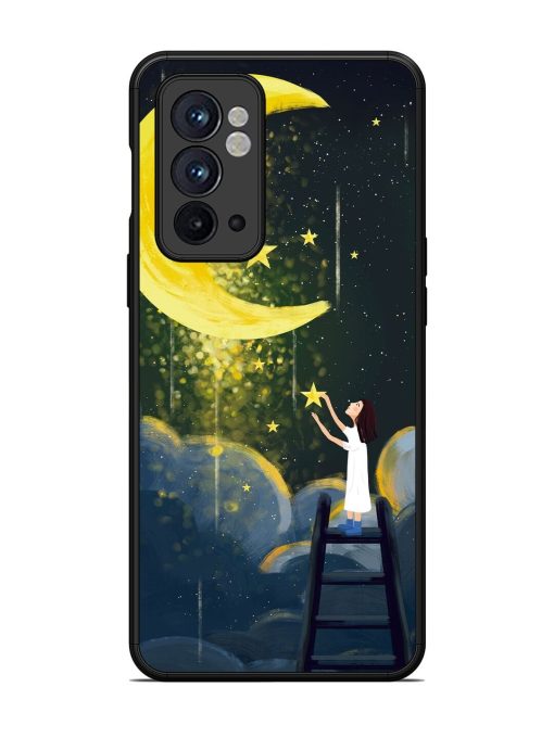 Moonlight Healing Night Illustration Glossy Metal TPU Phone Cover for Oneplus 9RT (5G) Zapvi