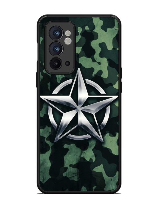 Indian Army Star Design Glossy Metal Phone Cover for Oneplus 9RT (5G) Zapvi