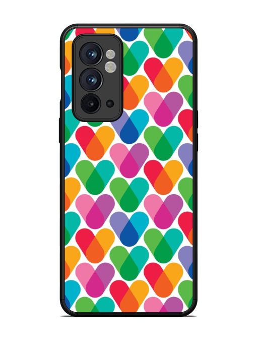 Overlapping Colors Colorful Glossy Metal TPU Phone Cover for Oneplus 9RT (5G) Zapvi