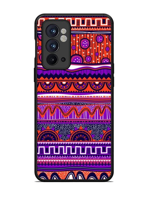 Ethnic Seamless Pattern Glossy Metal TPU Phone Cover for Oneplus 9RT (5G) Zapvi