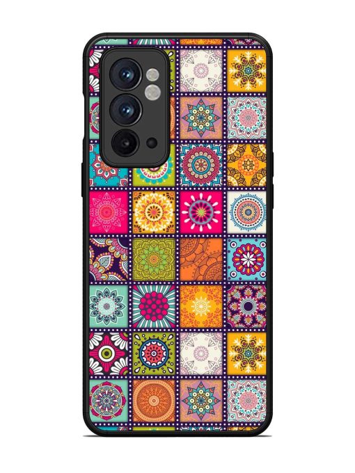 Seamless Pattern Vintage Glossy Metal Phone Cover for Oneplus 9RT (5G) Zapvi