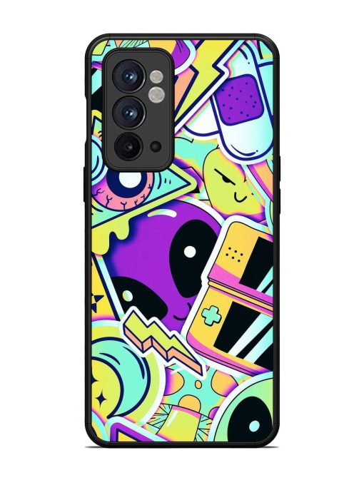 Scratch Art Glossy Metal Phone Cover for Oneplus 9RT (5G) Zapvi