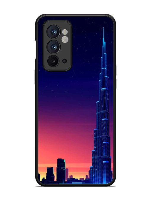 Burj Khalifa Abstract Glossy Metal Phone Cover for Oneplus 9RT (5G) Zapvi