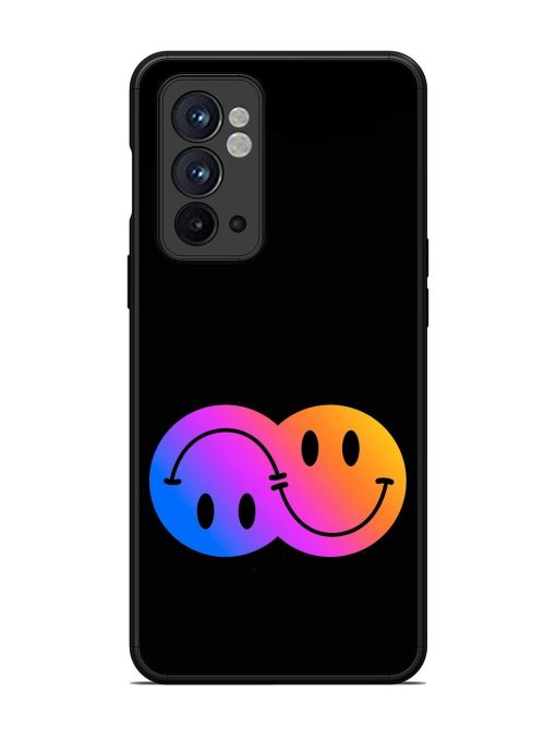 Gradient Smile Art Glossy Metal TPU Phone Cover for Oneplus 9RT (5G) Zapvi