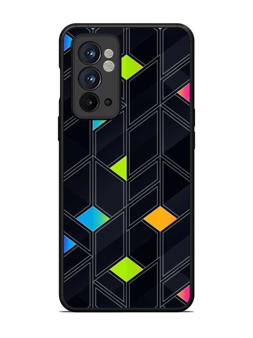 Abstract Mosaic Seamless Glossy Metal Phone Cover for Oneplus 9RT (5G) Zapvi