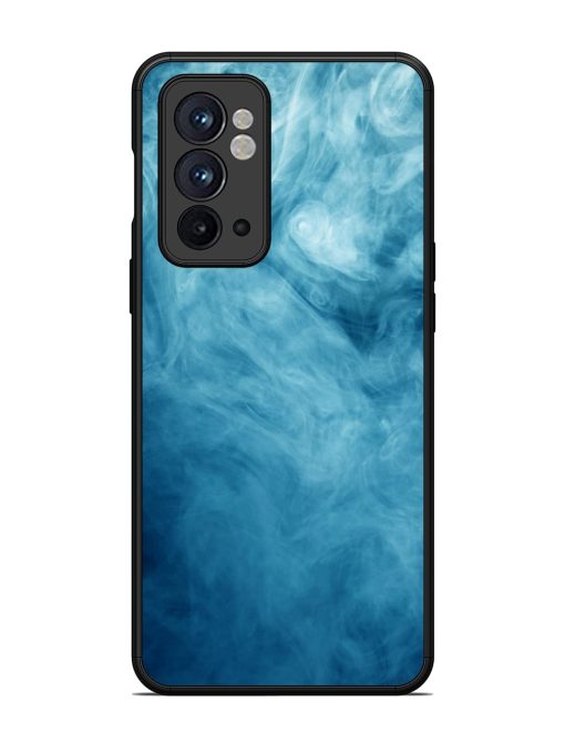 Blue Smoke Art Glossy Metal Phone Cover for Oneplus 9RT (5G) Zapvi