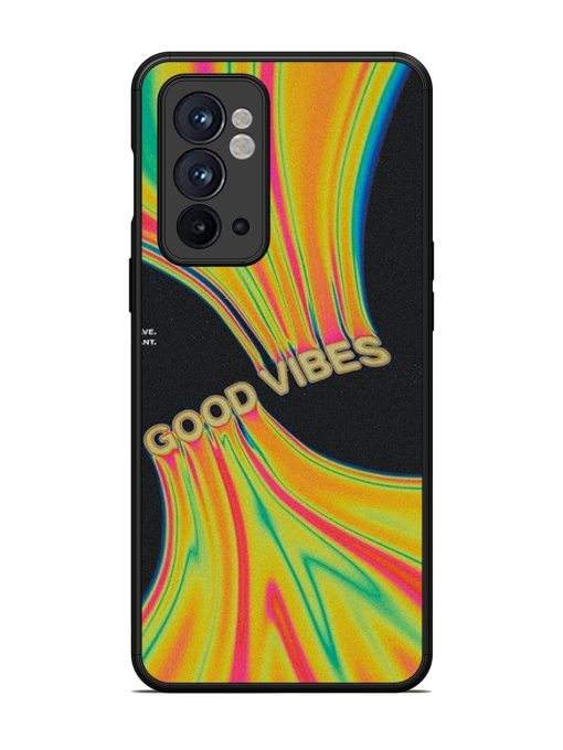 Good Vibes Glossy Metal Phone Cover for Oneplus 9RT (5G) Zapvi