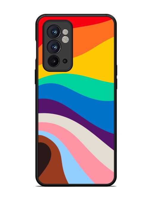 Minimal Pride Art Glossy Metal Phone Cover for Oneplus 9RT (5G) Zapvi