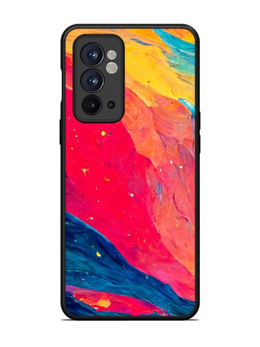 Starry Night Glossy Metal Phone Cover for Oneplus 9RT (5G) Zapvi