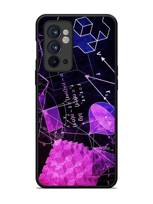 Math Physics Formula Art Glossy Metal Phone Cover for Oneplus 9RT (5G) Zapvi