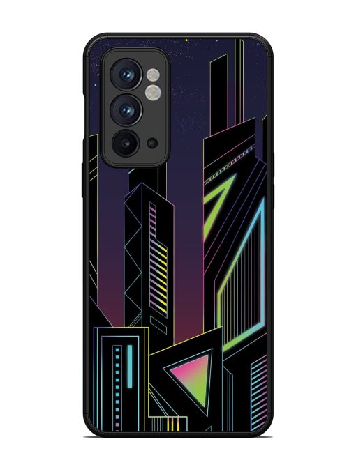 Neon Dreamscape Glossy Metal Phone Cover for Oneplus 9RT (5G) Zapvi