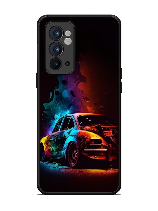 High Classic Car Art Glossy Metal Phone Cover for Oneplus 9RT (5G) Zapvi