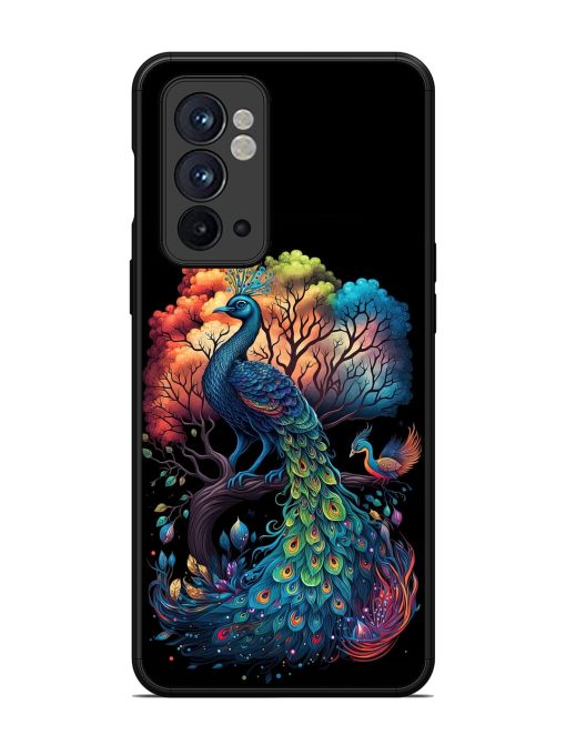 Peacock Tree Art Glossy Metal Phone Cover for Oneplus 9RT (5G) Zapvi