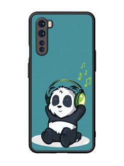 Music Panda Glossy Metal Phone Cover for Oneplus Nord