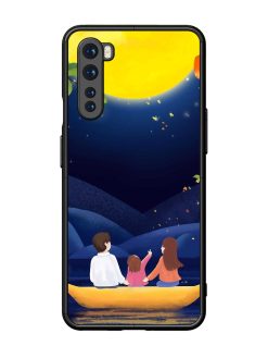Happy Family And Beautiful View Glossy Metal Phone Cover for Oneplus Nord