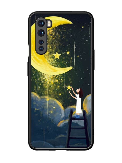 Moonlight Healing Night Illustration Glossy Metal TPU Phone Cover for Oneplus Nord