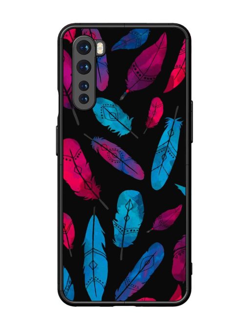 Feather Art Glossy Metal Phone Cover for Oneplus Nord Zapvi