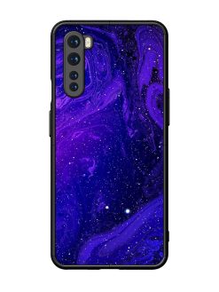 Galaxy Acrylic Abstract Art Glossy Metal Phone Cover for Oneplus Nord