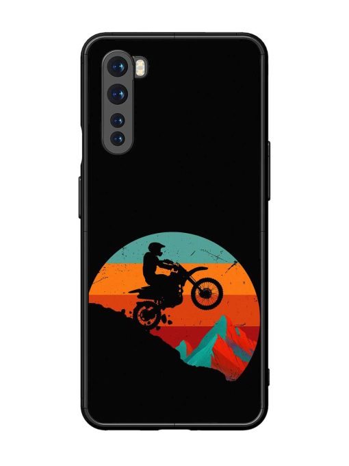 Mountain Bike Glossy Metal Phone Cover for Oneplus Nord Zapvi